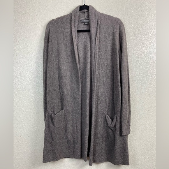 Barefoot Dreams Brown Sweater Cardigan Women’s Small Knit Fall Open Front Winter - Picture 1 of 13